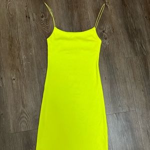 Neon Yellow/Greenish Mini Dress